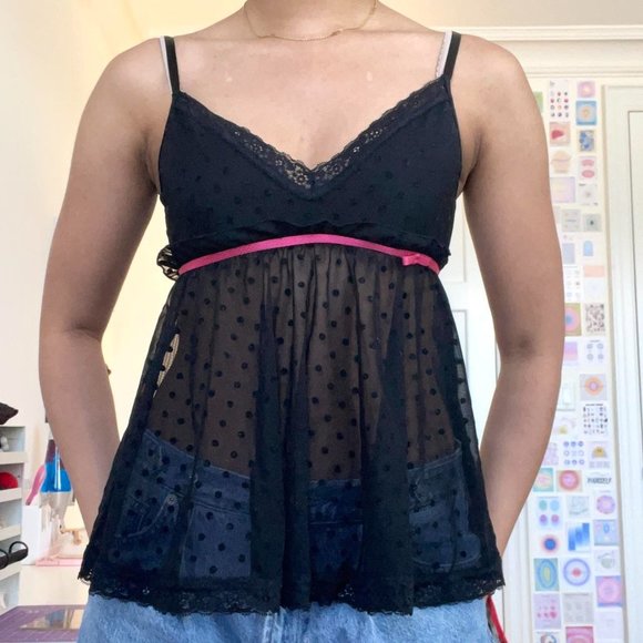 Sheer Cami with Frill - Picture 2 of 4